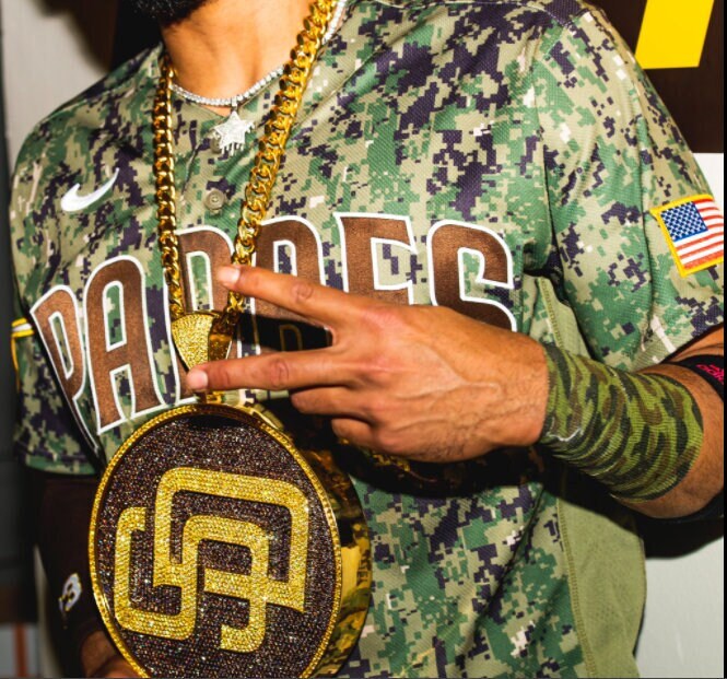 Custom San Diego Padres Swag Chain Gold Spin Spin Your Swag Etsy