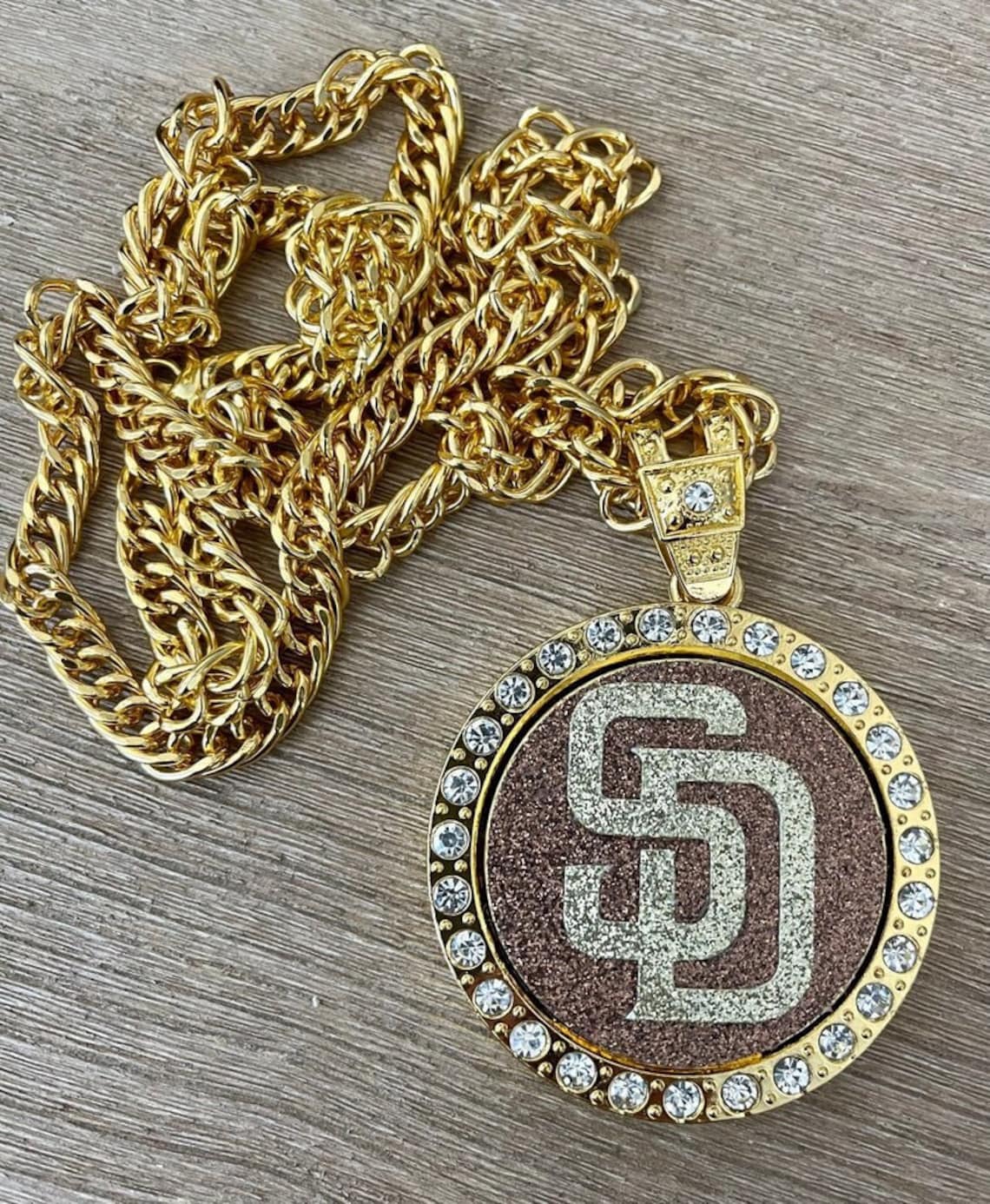 San Diego Padres Swag Chain Gold Spin Lets Go Padres Spin Etsy
