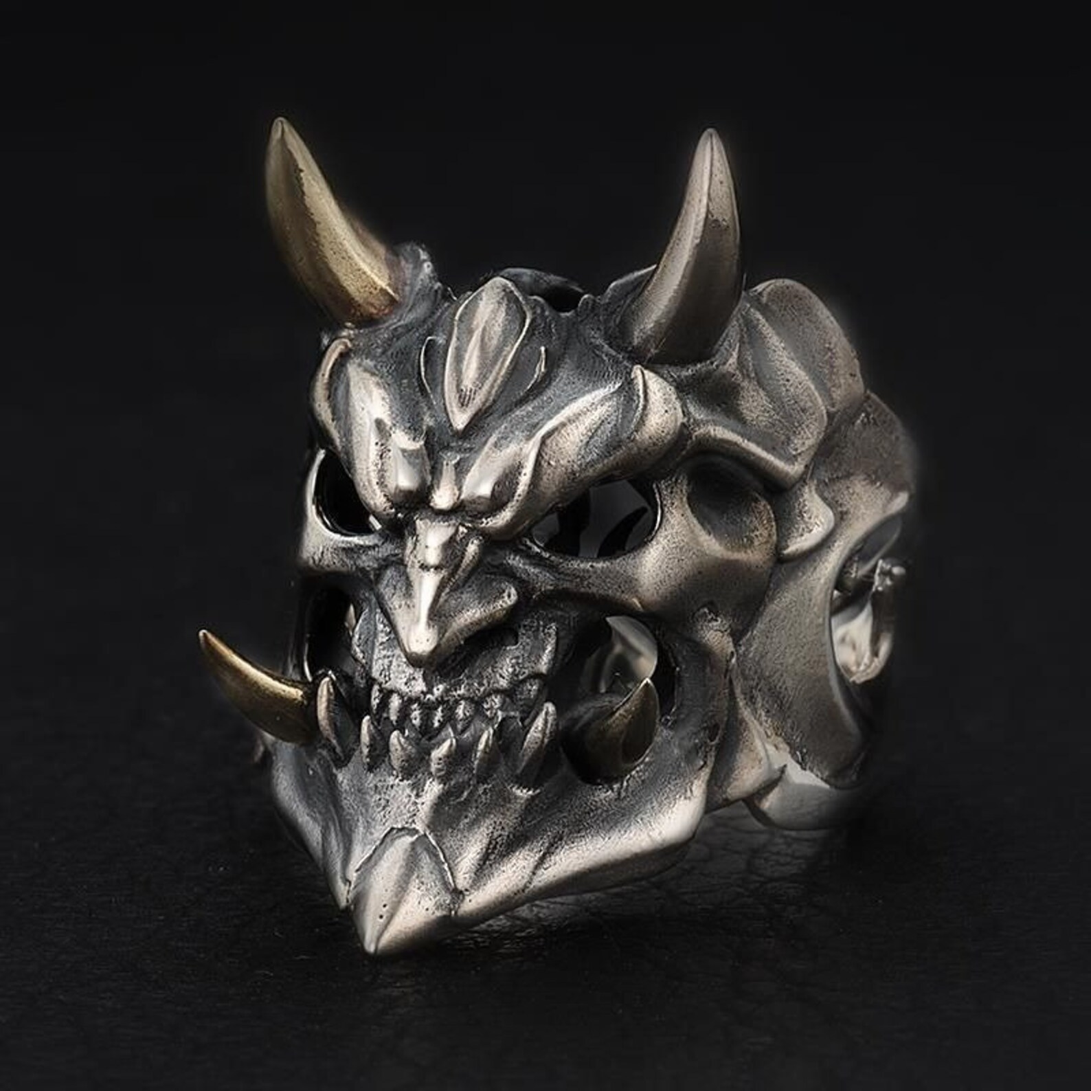 Mens Ring Demon Mask Ring Hip Hop Ring Fashion Party Prom Etsy