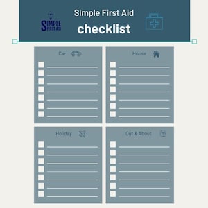 Printable First Aid Kit Checklist Inventory Emergency Kit Template First Aid Kit Organiser Emergency Preparedness Printable Checklist PDF A4