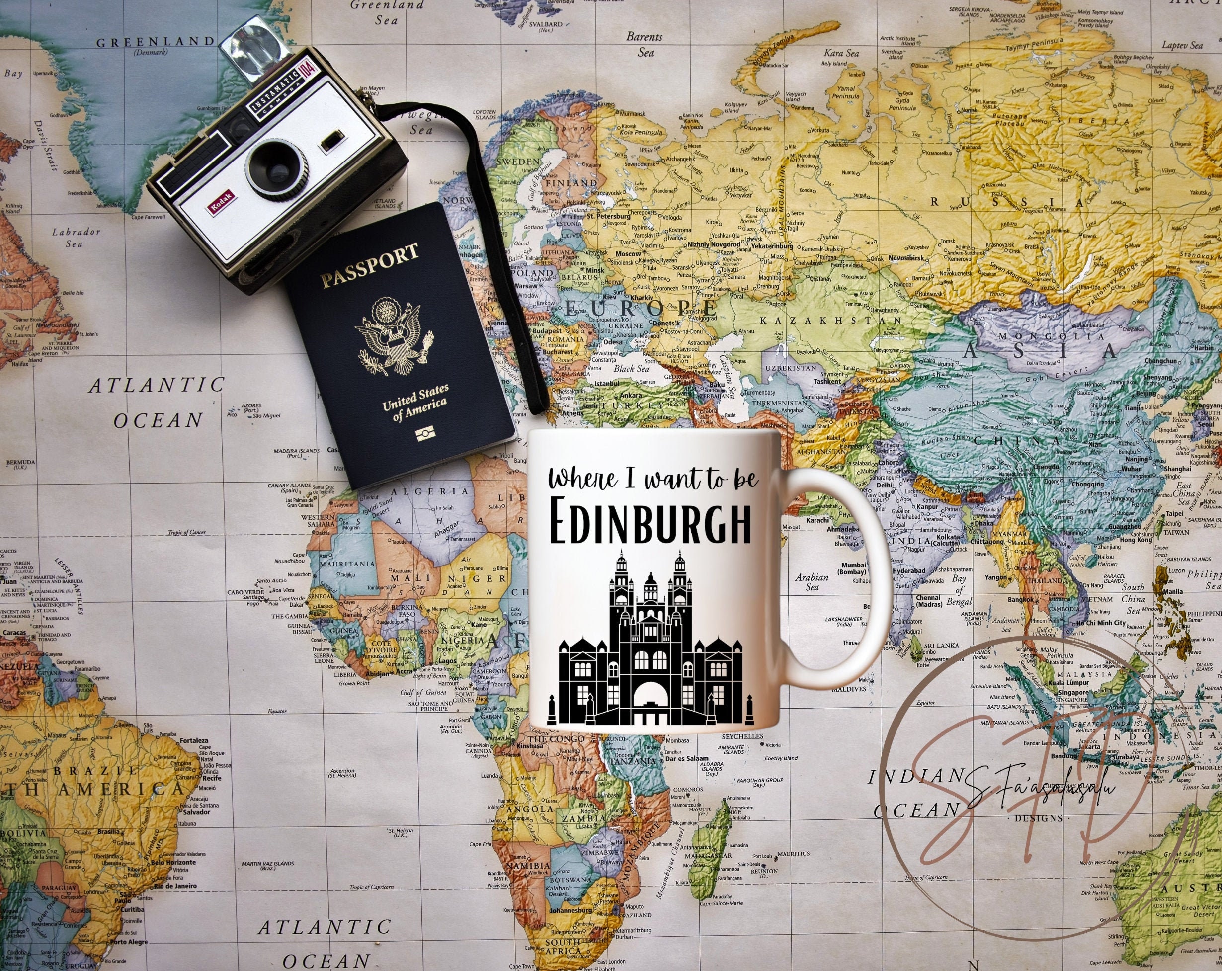 Where I Want to Be Edinburgh Mug, Gift for Travelers, Favorite Place to