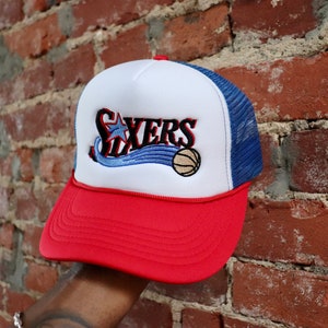 Philadelphia 76ers Vintage Style Trucker Hat