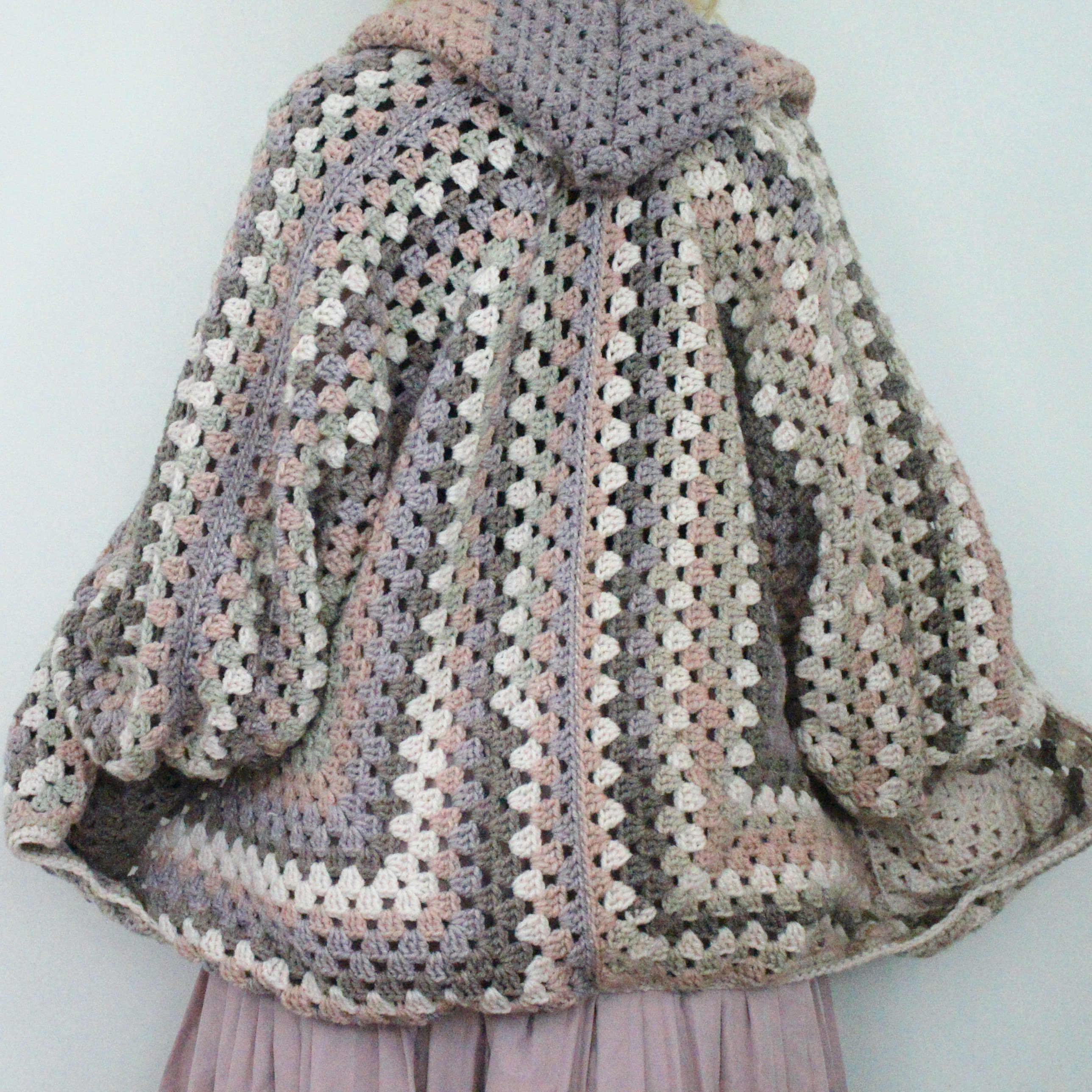 Crochet Pattern Boho 70's Granny Square Hexagon Cardigan Etsy