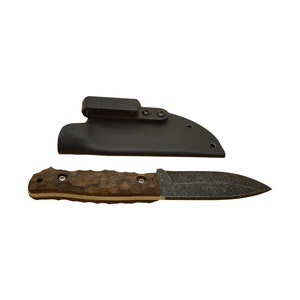 Set de couteau de chasse et de camping, Couteau tactique et bushcraft, Acier carbone 1070 Poignée en bois de noyer, Gaine en kydex avec EDC image 2