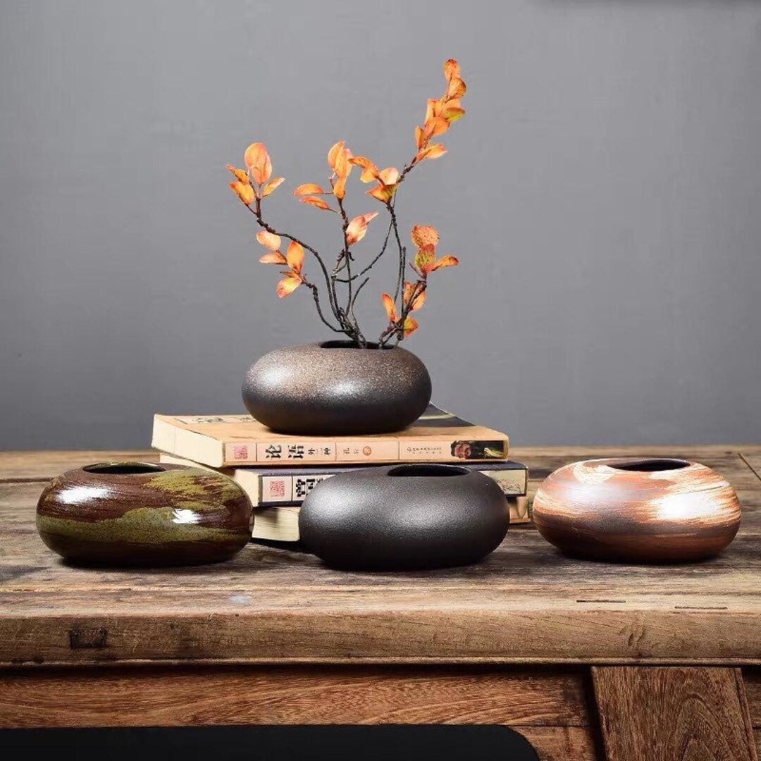 Gohobi Handmade Ikebana Round Vase Etsy