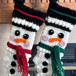 Christmas stockings | Xmas stockings | handmade stocking | crochet stockings| Snowman stocking
