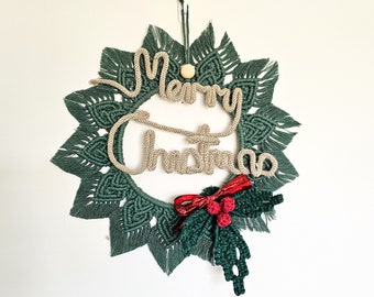 CHRISTMAS WREATH | Christmas | Decorations | Macrame | Wreaths | Door Decor