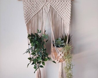 AVANI | Medium | Macrame | Macrame Art | Boho | Bohemian Style | Australian Macrame | Recycled Cord | Plant Hangers | Home Decor