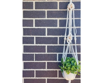 BEADED | Plant Hanger | Indoor Macrame | Outdoor Macrame | Garden Plant | Boho