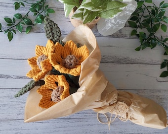 SUNFLOWER | Macrame Bouquet | Flowers | Handmade | Essential Oil Diffusers