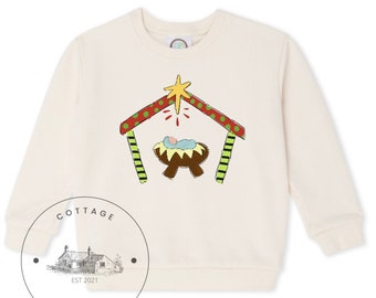 Nativity Sweatshirt, Kids Nativity Sweatshirt, Christmas Sweatshirt, Matching Christmas Shirt, Sibling Matching Christmas Shirt, Nativity,