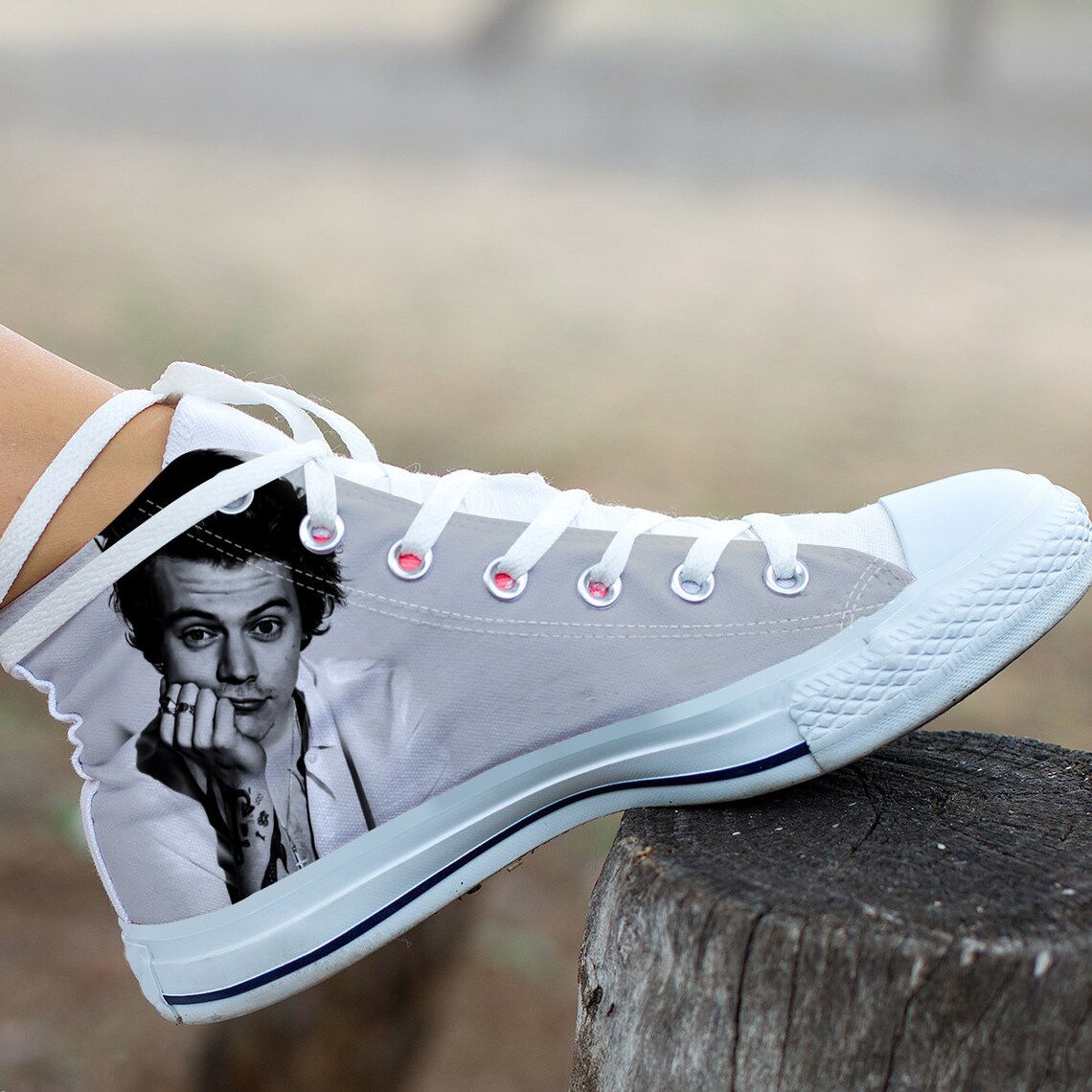 Harry Styles Hightop Harry Styles Shoes Celebrity Canvas