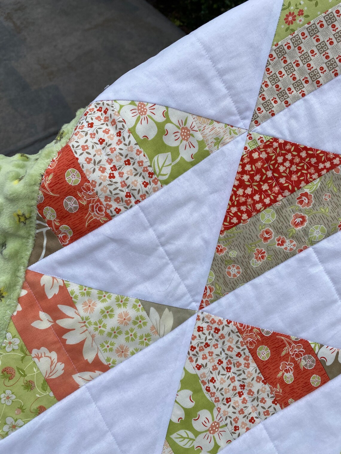 Handmade Patchwork Cot Size Quilt Etsy