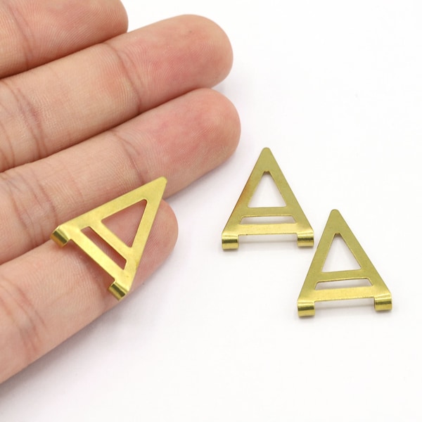 17x25mm Raw Brass Triangle Charms, Raw Brass Triangle Charms, Triangle, Raw Brass Pendants,Triangle Pendant - R47