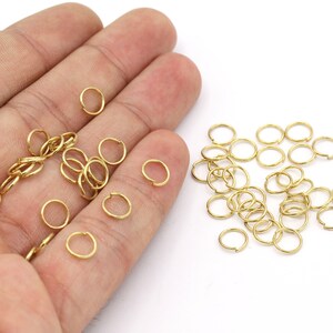 20 Ga 0.8x7mm Raw Brass Jump Rings, Circle Ring, Round Hoop, Circle, Open Jump Rings, Raw Brass Open Jump Rings -R131