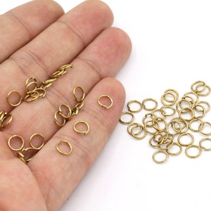 20 Ga 0.8x6mm Raw Brass Jump Rings, Circle Ring, Round Hoop, Circle, Open Jump Rings, Raw Brass Open Jump Rings -R130