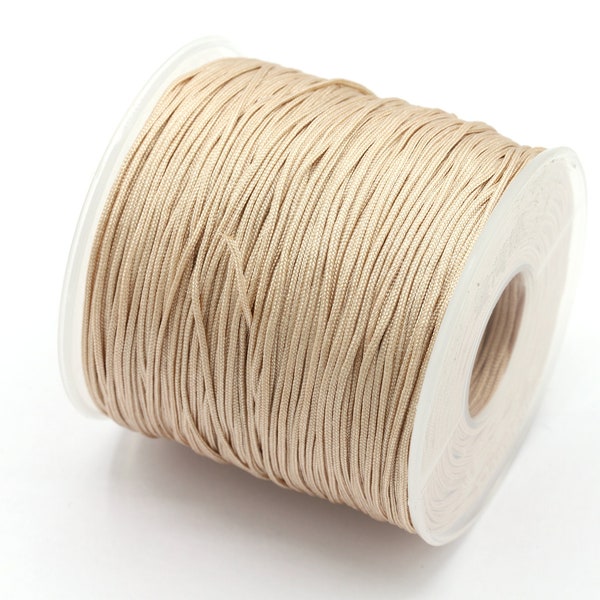 1 bobine (100 mètres) 0,8 mm de cordon en nylon avec noeud chinois, ficelles pour bracelet, perles en macramé Shamballa, ficelles à tricoter, ficelles en macramé - P16