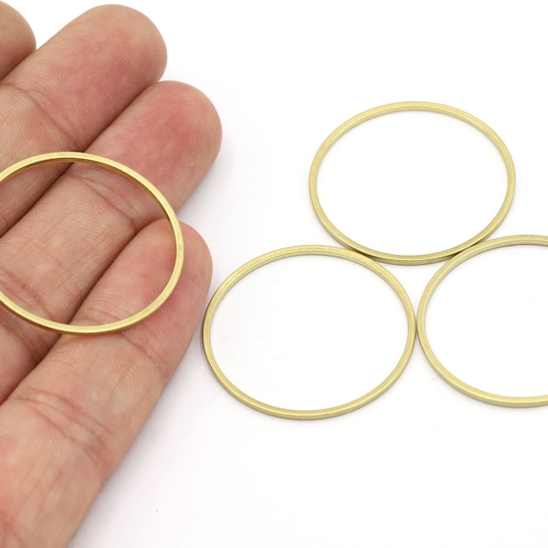 30mm Raw Brass Closed Ring, Circle Ring, Circle, Round Hoop, Raw Brass Rings, Closed Circle, Raw Brass Closed Round - R148