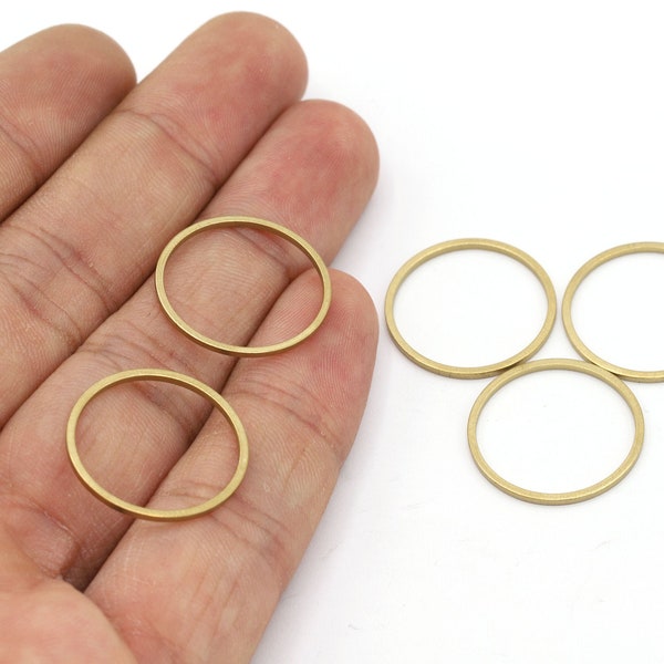 20mm Raw Brass Closed Ring, Circle Ring, Circle, Round Hoop, Raw Brass Rings, Closed Circle, Raw Brass Closed Round, Hoop Findings -R146