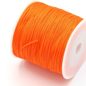 1 bobina (100 iarde) 0,8 mm di corda di nylon con nodo cinese, corda per braccialetti, perline Shamballa Macrame, corda per maglieria, corda per macrame - P11