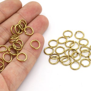 17 Ga 1.2x9mm Raw Brass Jump Rings, Circle Ring, Round Hoop, Circle, Open Jump Rings, Raw Brass Open Jump Rings -R137