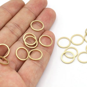 12mm Raw Brass Closed Ring, Circle Ring, Circle, Round Hoops, Raw Brass Rings, Closed Circle, Raw Brass Closed Round, Raw Closed Ring - R142