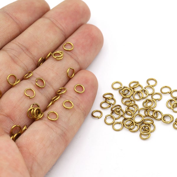 Raw Brass Jump Ring Etsy
