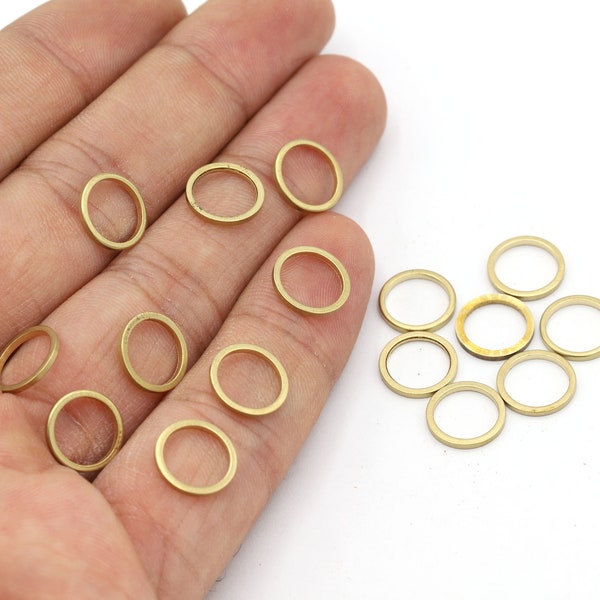 10mm Raw Brass Closed Ring, Circle Ring, Circle, Round Hoops, Raw Brass Rings, Closed Circle, Raw Bras Closed Round, Raw Brass - R141