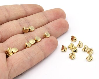 5,5mm 24 K Shiny Gold Plated SpacerCharm, Gold Plated Bracelet Spacer, Spacer Necklace, Spacer Beads, Gold Plated Spacer Beads - G1448