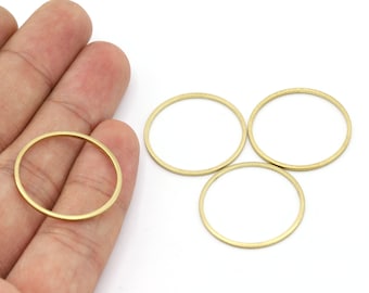 25mm Raw Brass Closed Ring, Circle Ring, Circle, Round Hoop, Raw Brass Rings, Closed Circle, Raw Brass Closed Round - R147