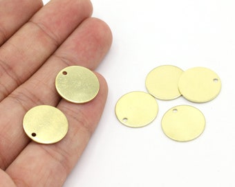 Pezzi Grezzi In Ottone, 19 MM Rotondo Forato Grezzo, Impressart Confezione Da 6 Prcode 860 B002