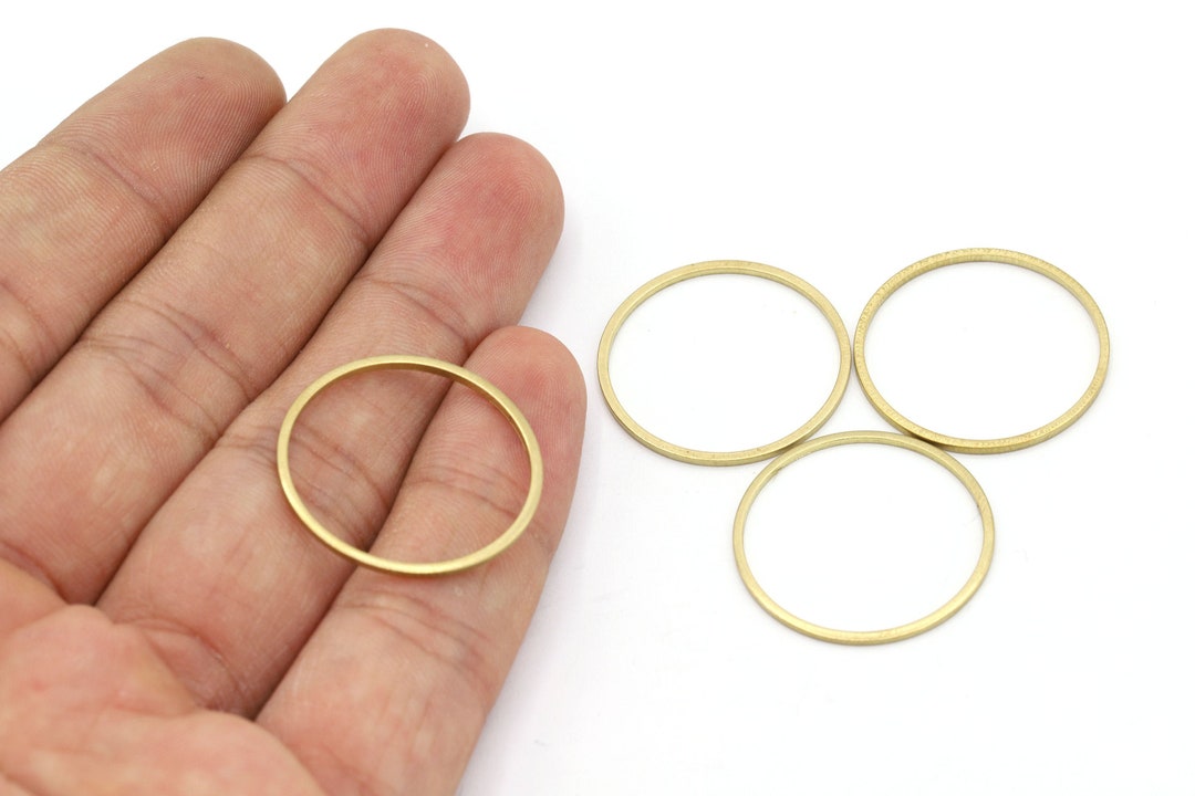25mm Raw Brass Closed Ring, Circle Ring, Circle, Round Hoop, Raw Brass ...