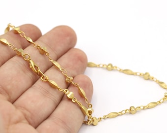 2x11mm 24 K Shiny Gold Plated Finished Chain, Finished Necklace, Gold Plated Ready-Made Necklace, Gold Plated Soldered Chain -G1281