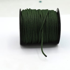 16,5 feet ( 5 meters ) 2mm Cotton Rope, Cotton Cord, Twisted Cotton Cord, Yarn, Macreme Cord, %100 Cotton Cord - P31