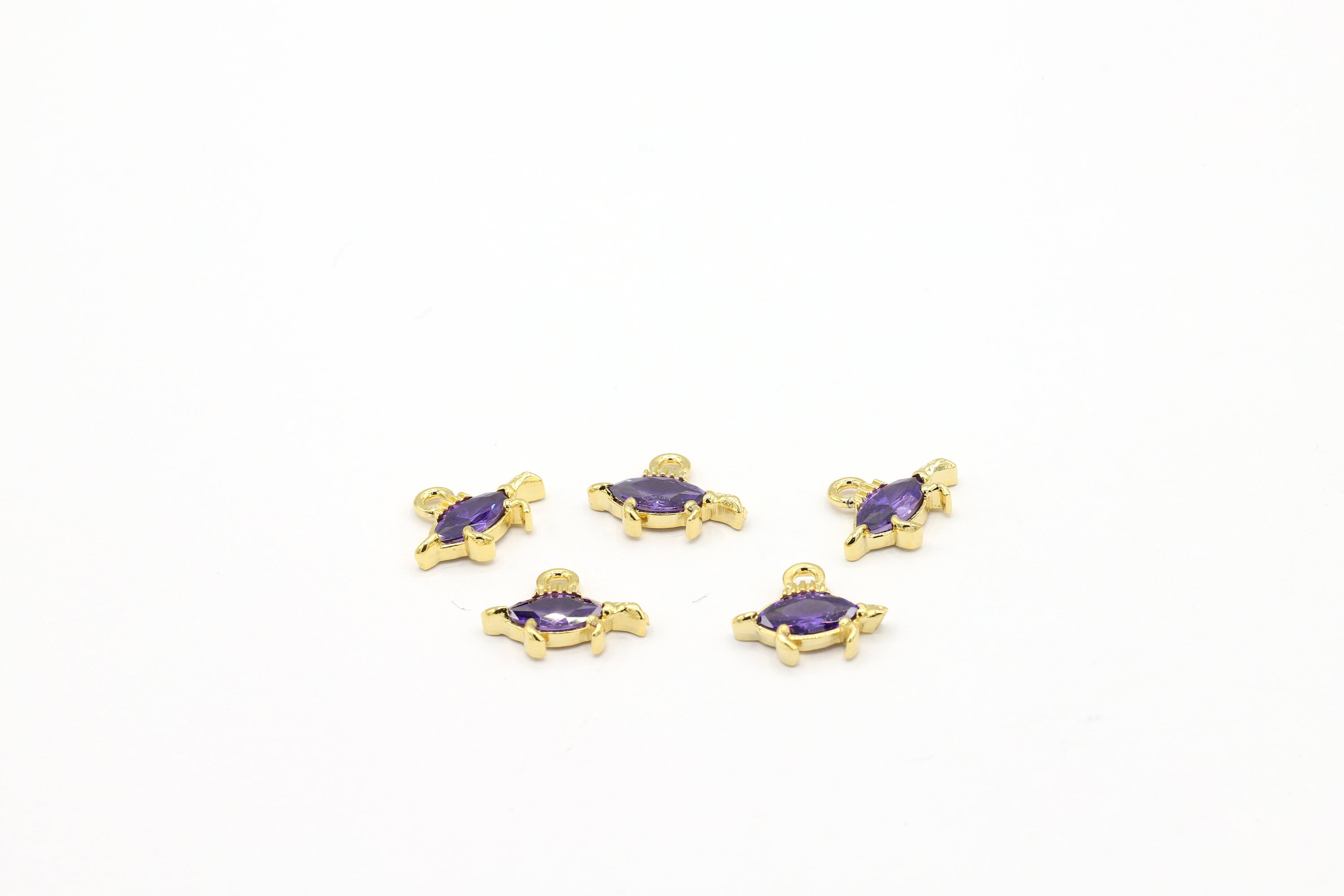 10x13mm 24 K Shiny Gold Plated CZ Micro Pave Turtle Pendant 10x13mm 24 K Shiny Gold Plated CZ Micro Pave Turtle Pendant