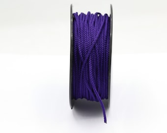 16,5 feet ( 5 meters ) 2mm Cotton Rope, Cotton Cord, Twisted Cotton Cord, Yarn, Macreme Cord, %100 Cotton Cord - P35