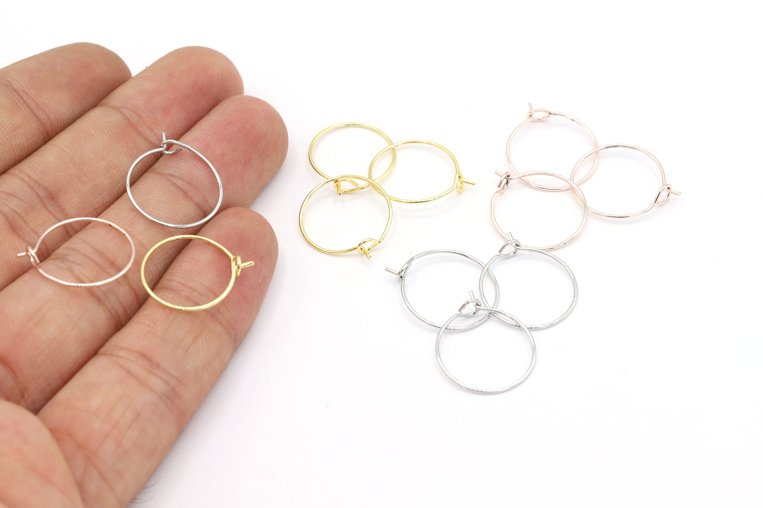 300Pcs 20mm Wine Glass Hoop Rings - Hypoallergenic Earring Making Supplies