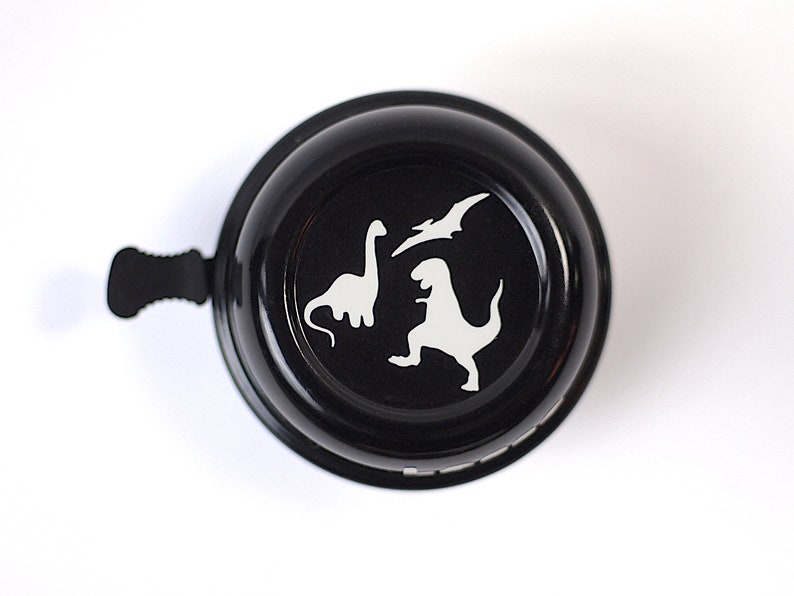 New on Etsy, bicycle bell children's bike, dinosaur motif, 6 cm diameter, nice sound, top quality, new design, robust image 10