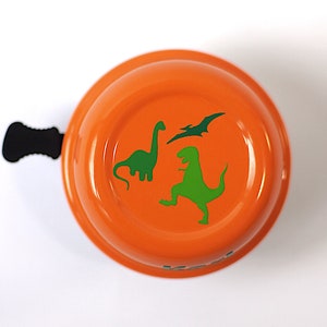 New on Etsy, bicycle bell children's bike, dinosaur motif, 6 cm diameter, nice sound, top quality, new design, robust image 9