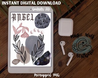 GOODNOTES DIGITAL STICKERS, png, instant, download, ipad, planning, journaling, procreate, butterly, angel, plants, flowers, crystals