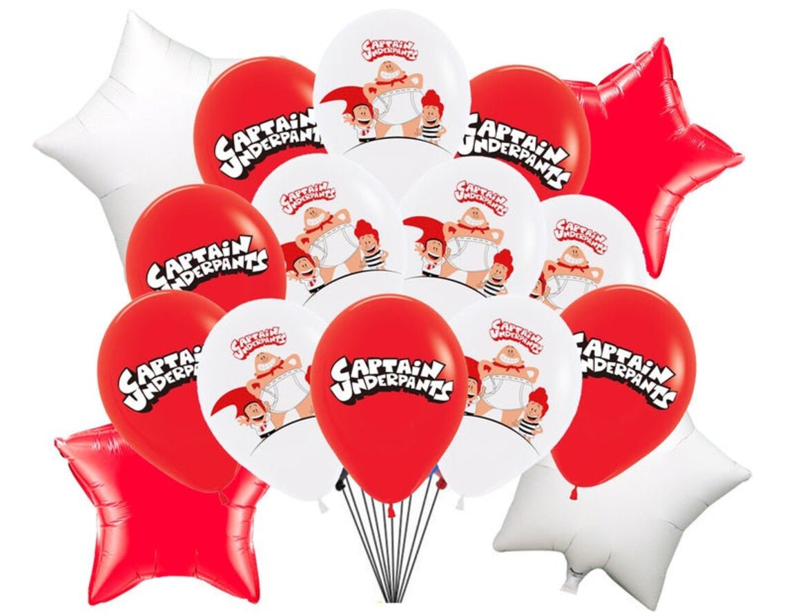 Captain Underpants Birthday Themed Party Balloons Banners | Etsy