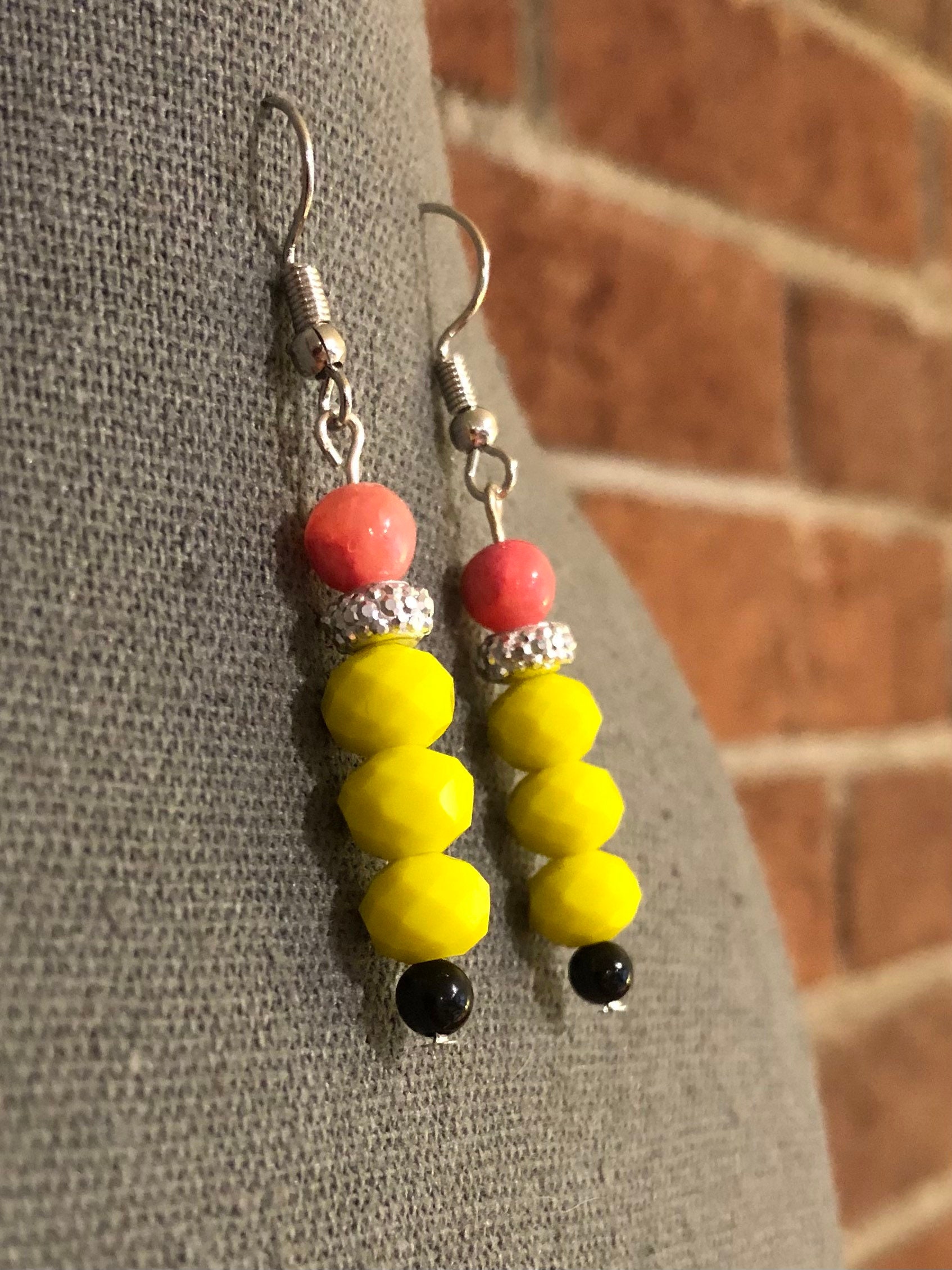Pencil Round Lead Earrings Etsy