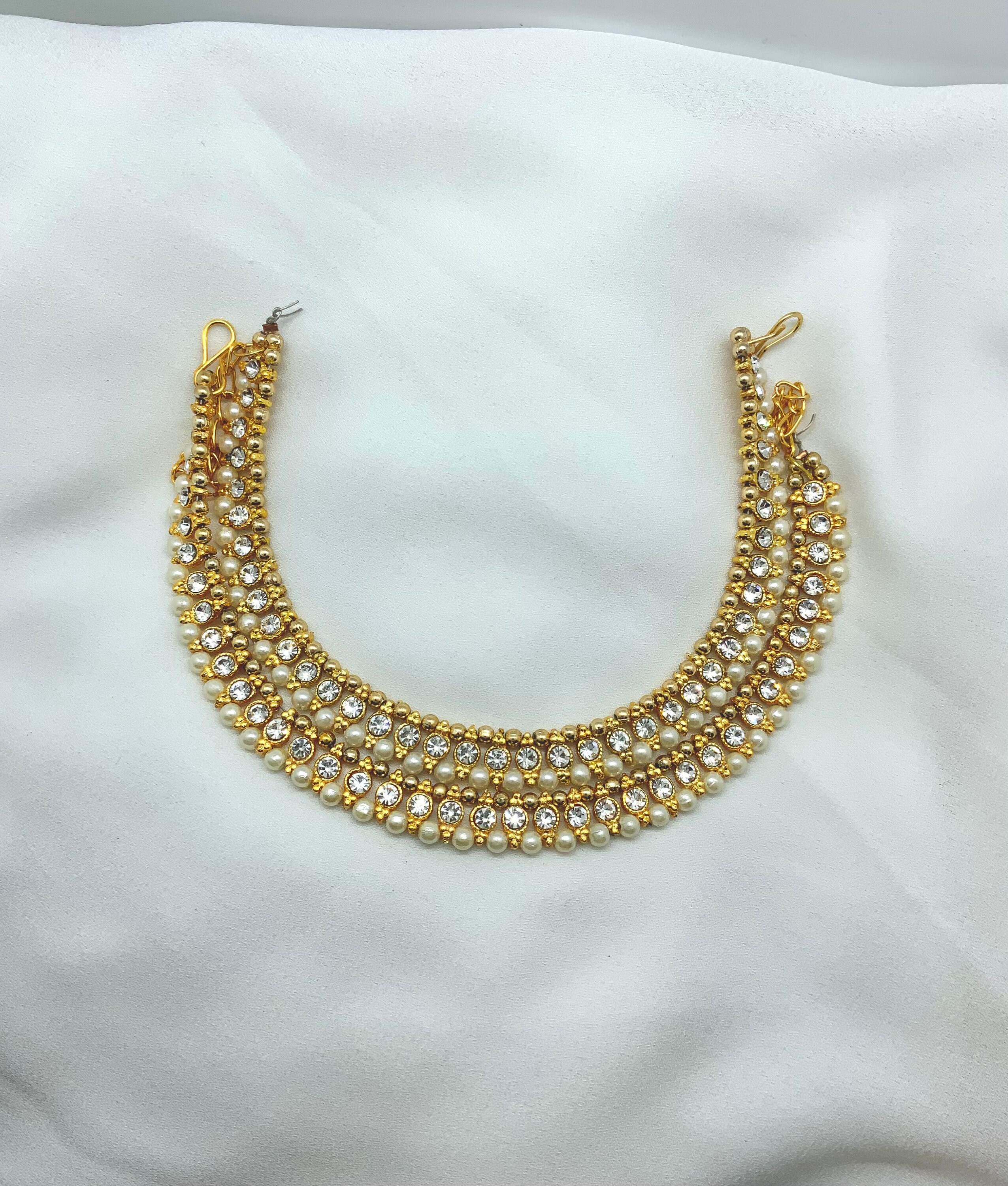 Desi Anklet Desi Jewelry Golden Pearl Anklet 2 Piece Set Etsy