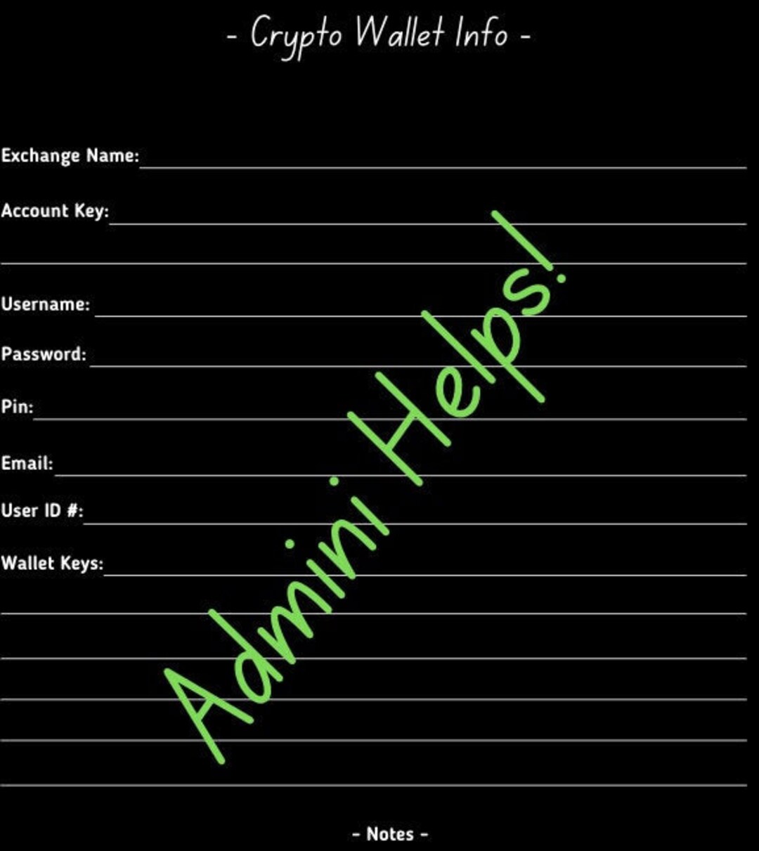 Crypto Wallet Info. Tracker - Etsy