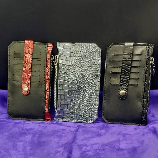 Faux gator dragon skin vinyl purse pals wallet