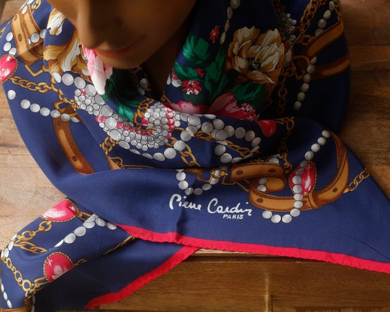 Vintage Pierre Cardin Pure Silk Ladies Scarf. 