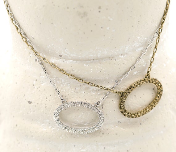 Vintage Givenchy Rhinestone Pendant Chain Chocker Necklace - Etsy 