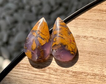 Purple Timor Agate Pair
