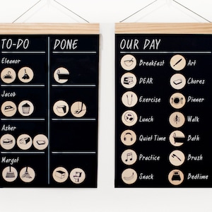 Healthy Habit Tokens for Kids – Daily Tasks & Chores, Daily Rhythms, Children's Routine, Wood Chore Tokens – Made in USA