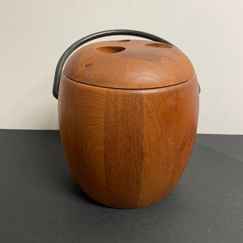 Teak mid-century shops ice bucket